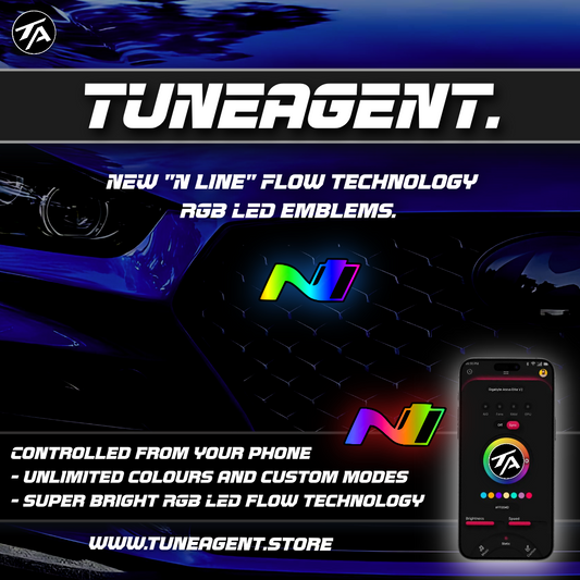 TuneAgent Flow LED RGB "N line" Emblem